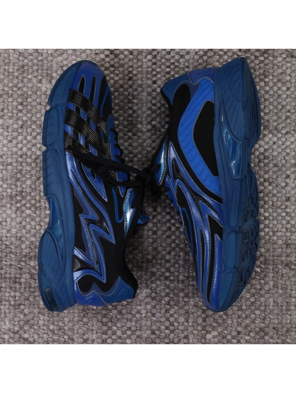 adidas Orketro 2.0 Blue Black Mens 7.5 Women's 9 Running Shoes Sneakers Y2K Tech